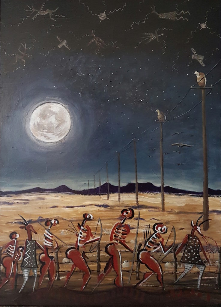 Sibley art Spirits in the Clouds (Ghosts of the Karoo)